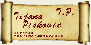 Tijana Pisković vizit kartica